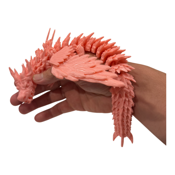 Large Pink Tri Colour Winged Dragon