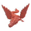 Large Pink Tri Colour Winged Dragon
